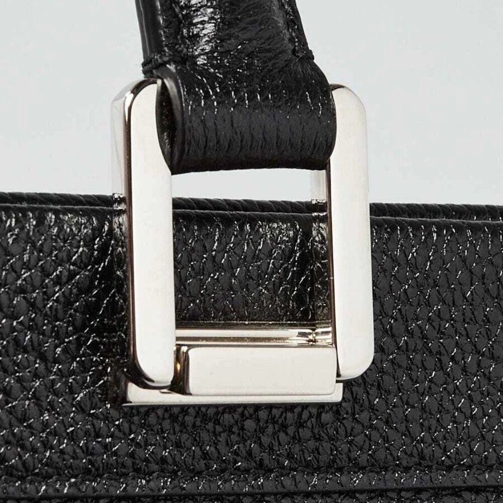 Gucci Black Grainy Leather Zumi Medium Tote Bag - Picture 6 of 12